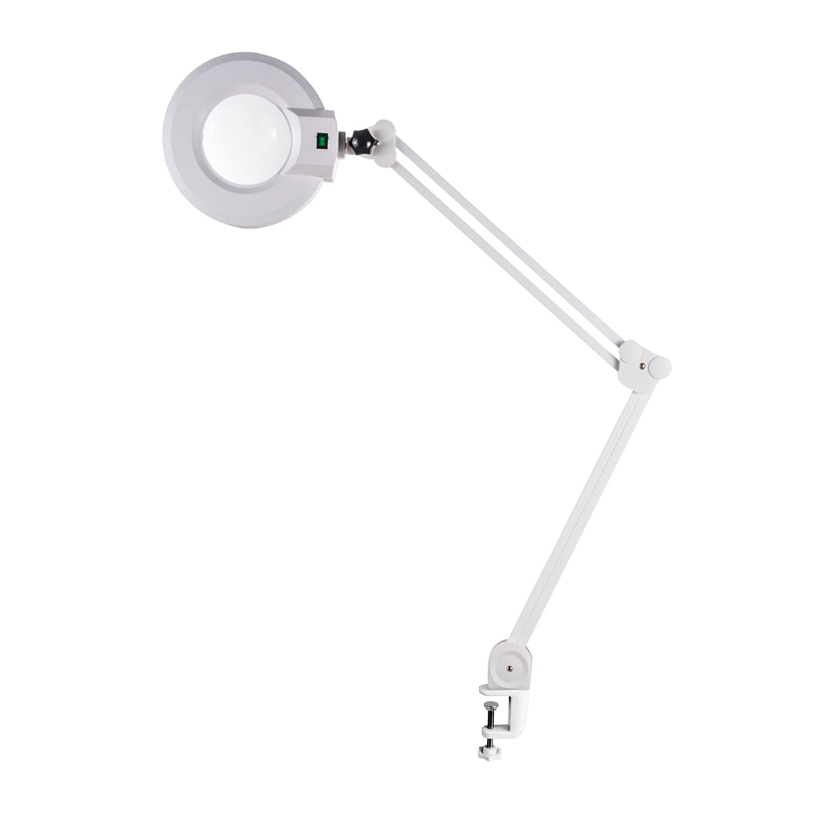 Bradford LED Magnifying Lamp in white with table clamp
