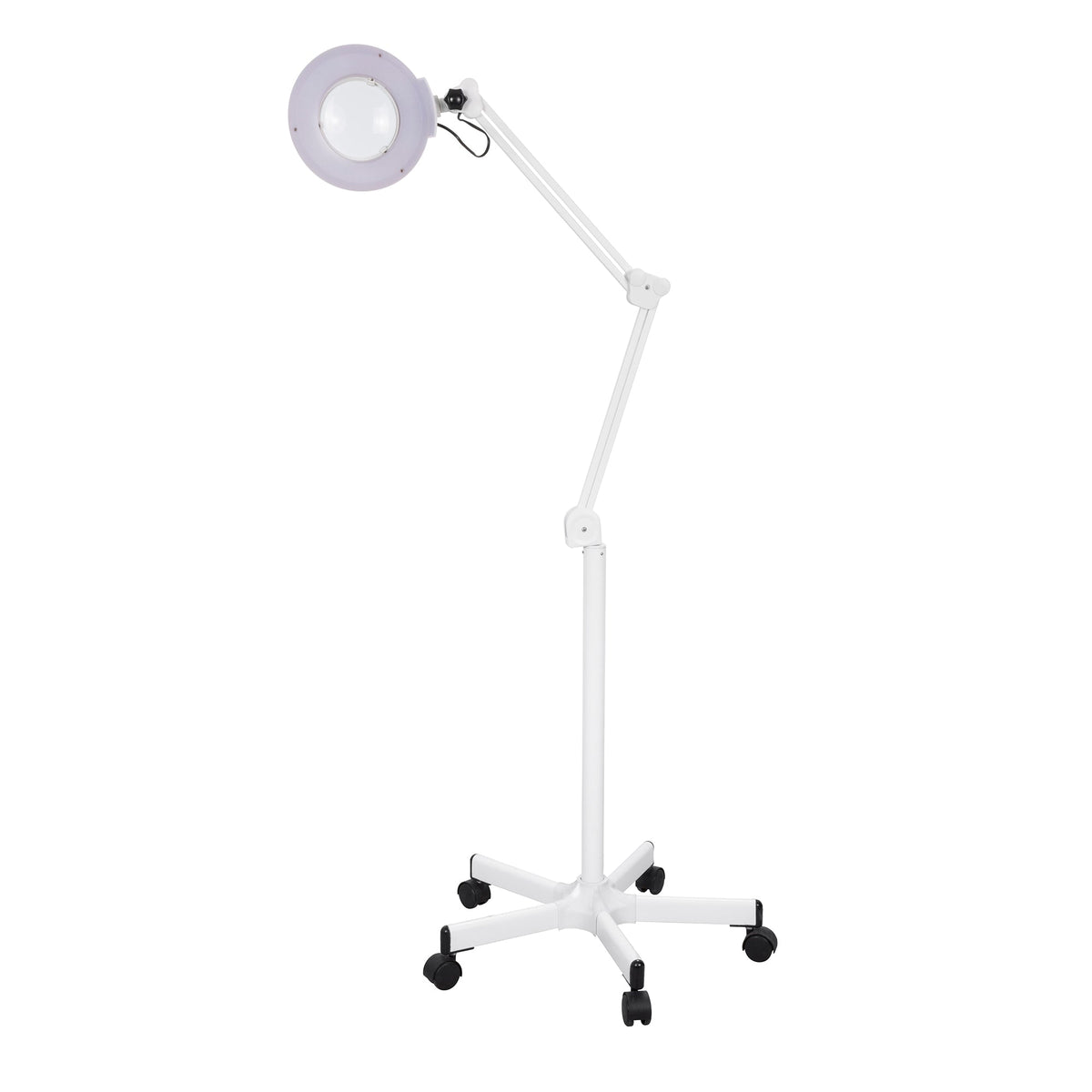 Bradford LED Magnifying Lamp in white with pedestal base