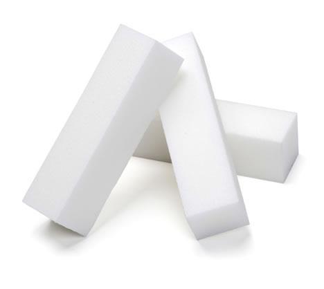 Barneys Nail Sanding Block White - Fine Grit - 10 Pieces