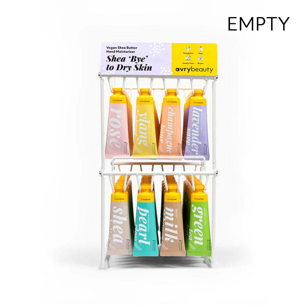 Avry Beauty Hand Cream - Shea Bye to Dry Skin Retail Stand & Shelf Talker - Empty