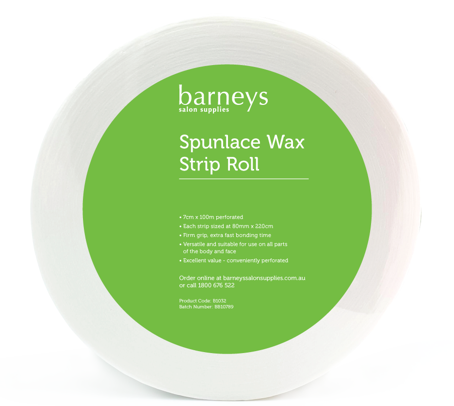 Barneys Spunlace White Wax Strip - Roll