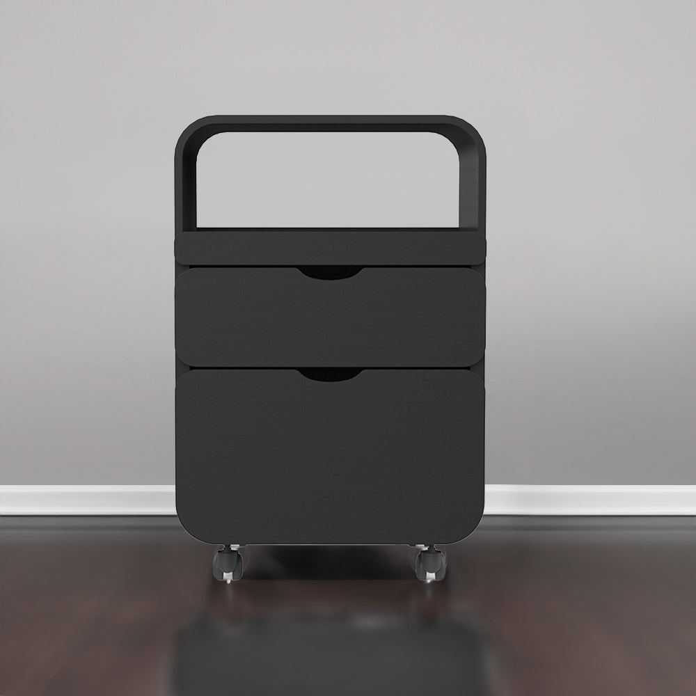 Paris 2 Drawer Beauty Trolley - Black - view 4
