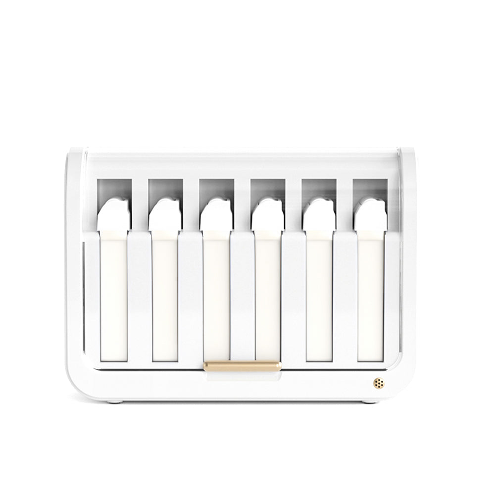 Barneys Multi Wax Cartridge Heater - Holds 6 Cartridges - White