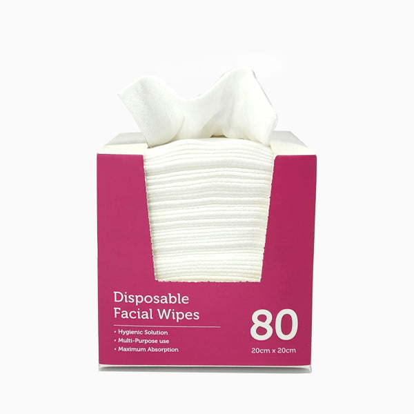Barneys Disposable Facial Wipes 40gsm 20 x 20cm - Pack of 80