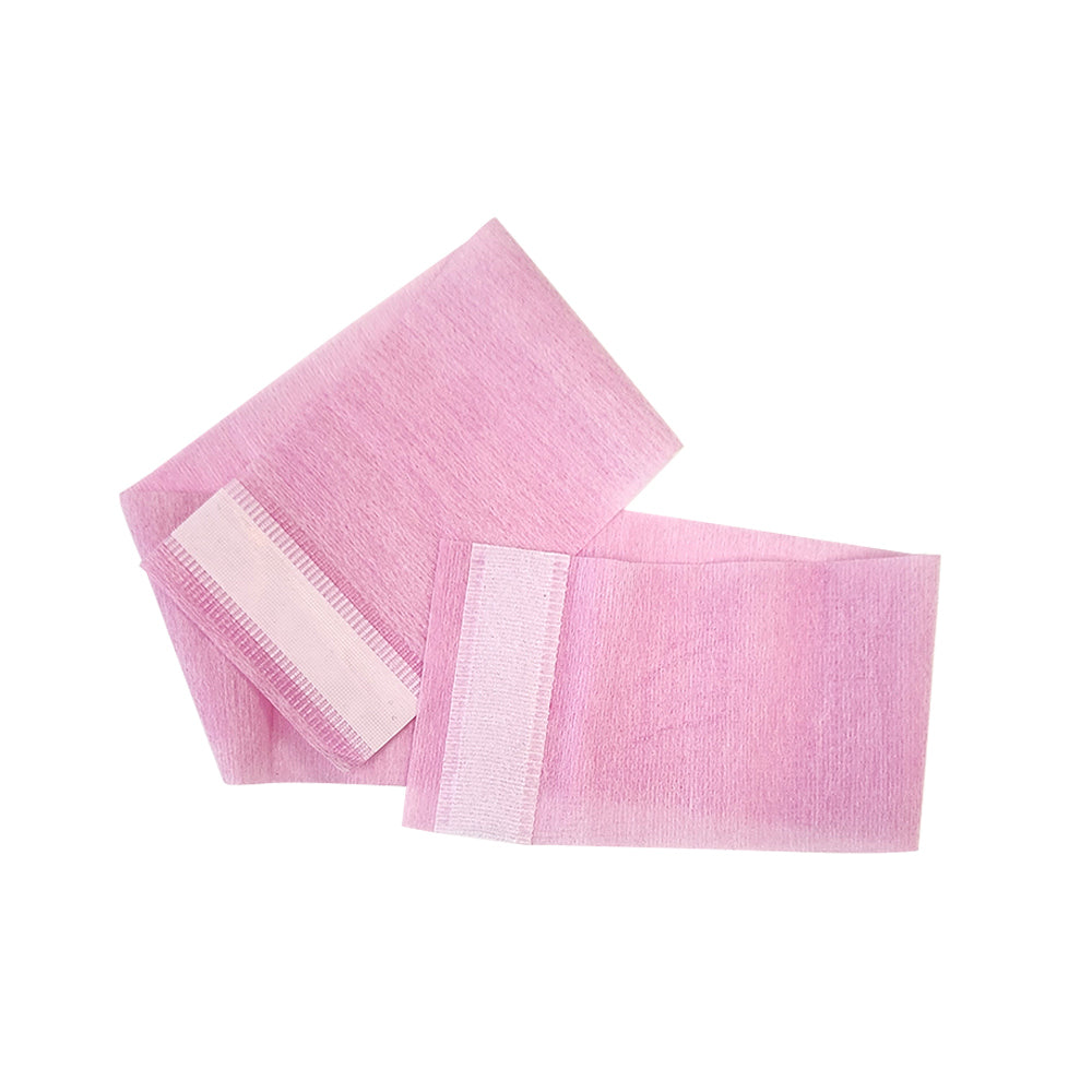 Barneys Lite Stretch Disposable Headbands with Velcro - Pink - 50 pieces