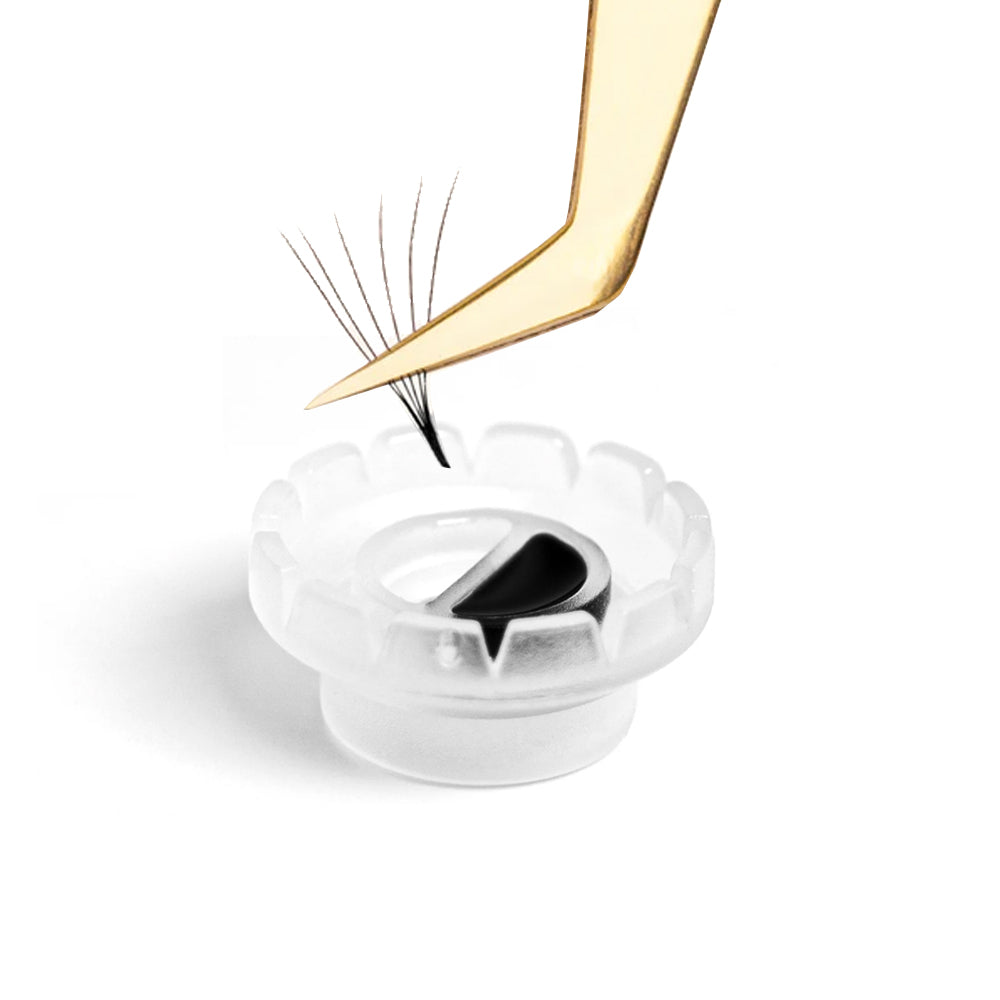 Barneys Eyelash Extension Adhesive Flower Blooming Cup Clear - 16mm Diameter - 100 Pieces