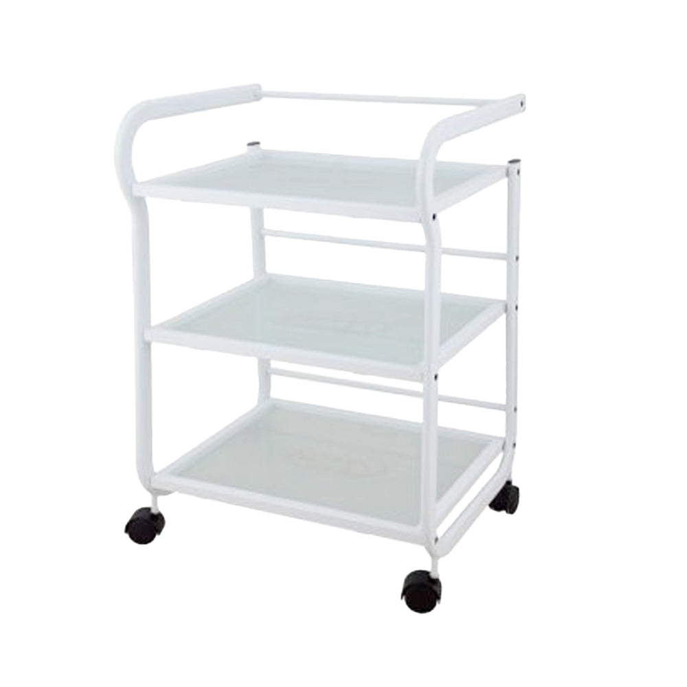 Barneys Chelsea Beauty Trolley 3 Shelves - White