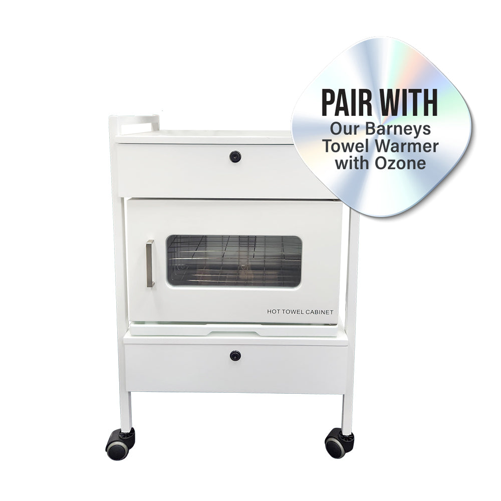 Barneys Fulham Beauty Trolley 2 Drawer - White