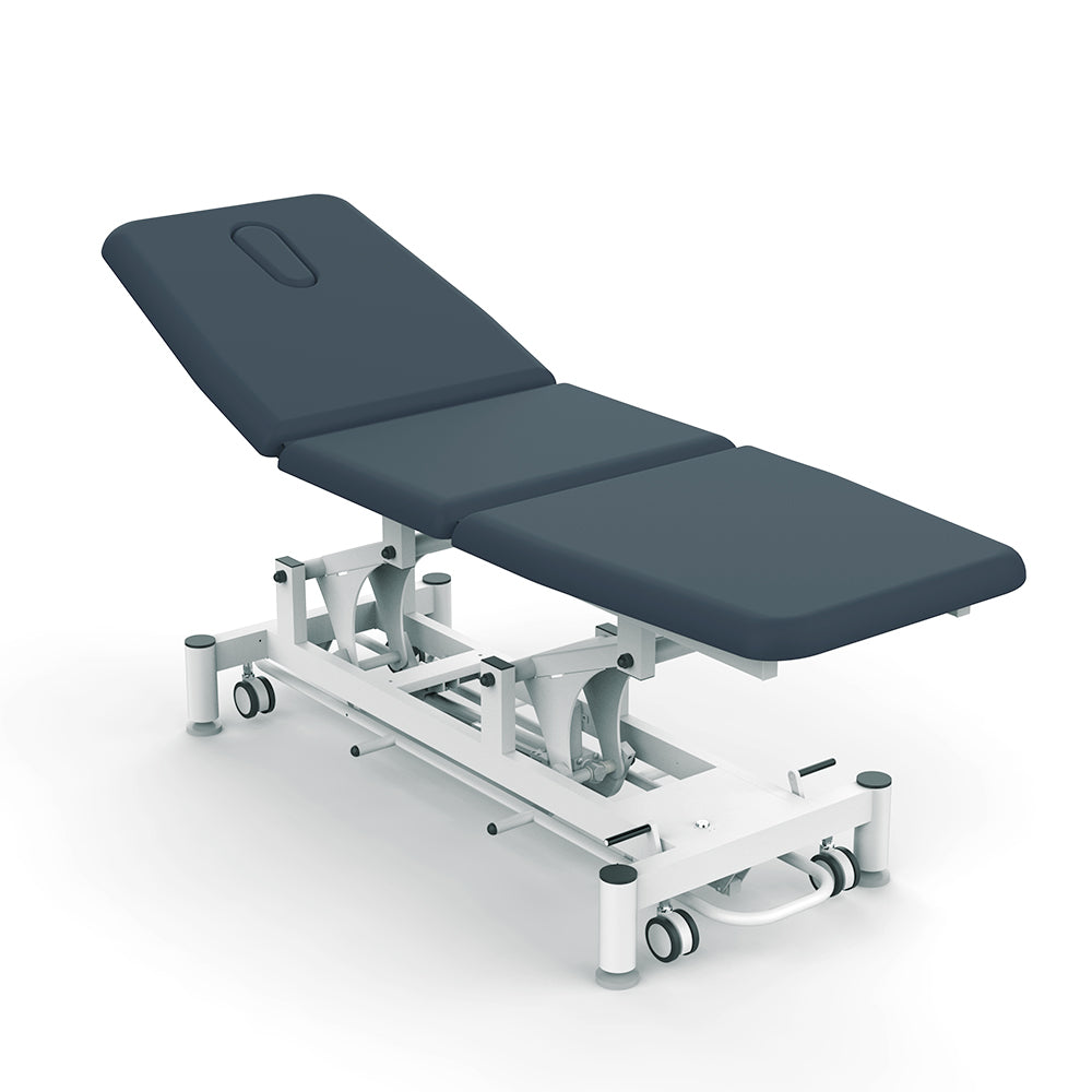 Barneys Dublin Electric adjustable Treatment Table with Bed Roll Holder - Navy