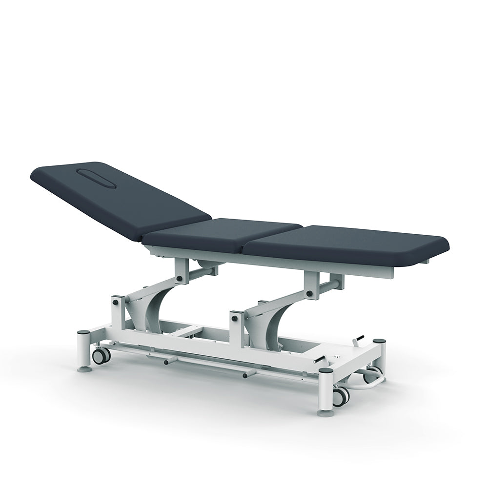 Barneys Dublin Electric adjustable Treatment Table with Bed Roll Holder - Navy