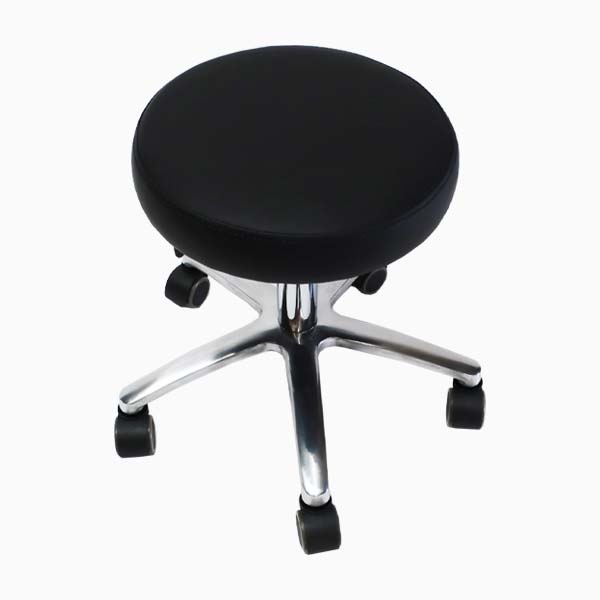 Belava Nail Technician Stool Corte in Black, Low Pump, Adjustable Height 36cm - 43cm