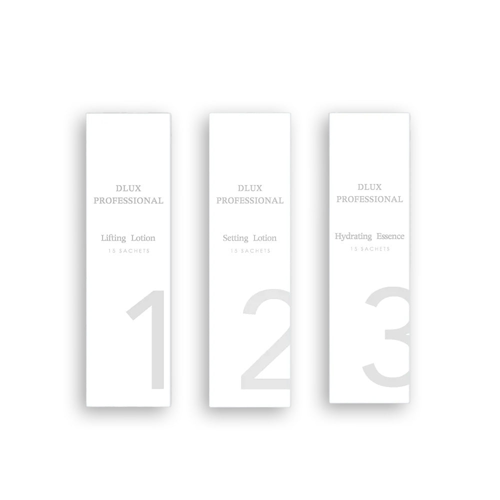 DLUX Pro Illumination Lash Lift Refill Step 1, 2 & 3 - 15 x 1ml Satchets