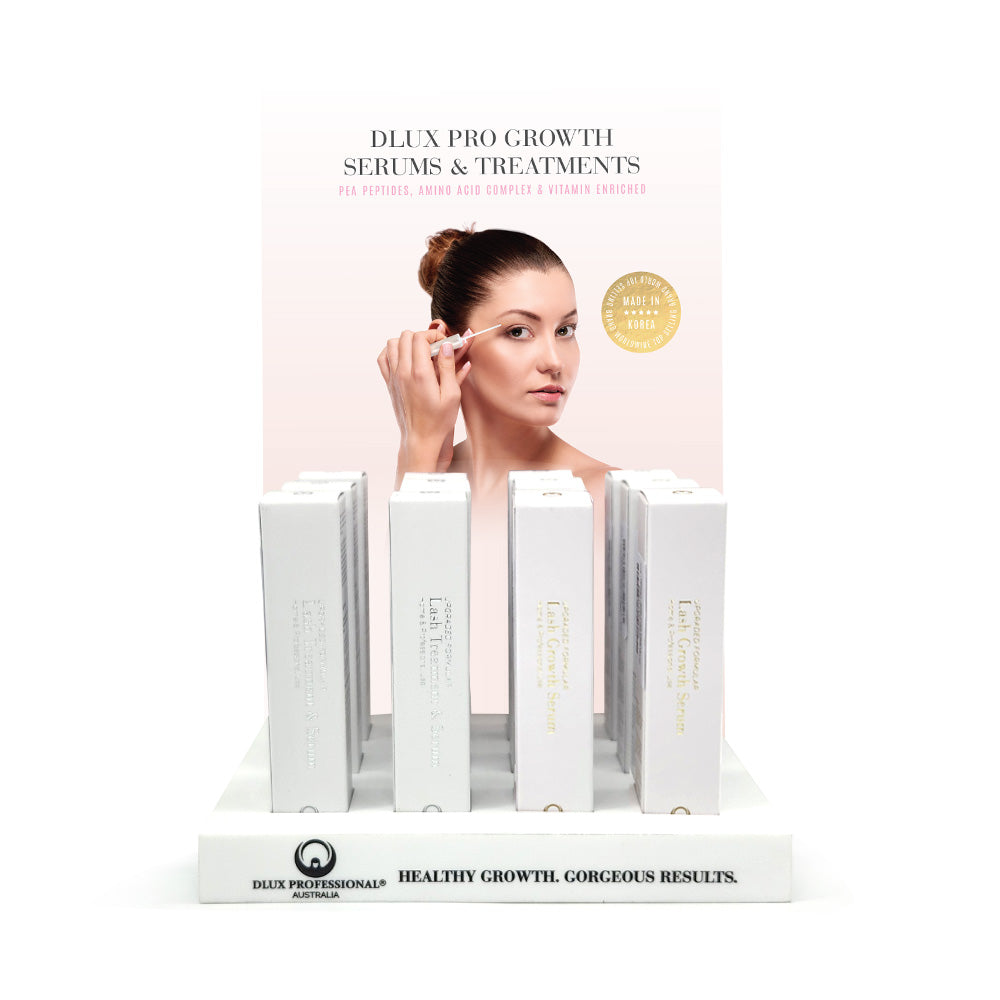 DLUX Pro Acrylic Display Stand - Lash Serum - 12 Pieces