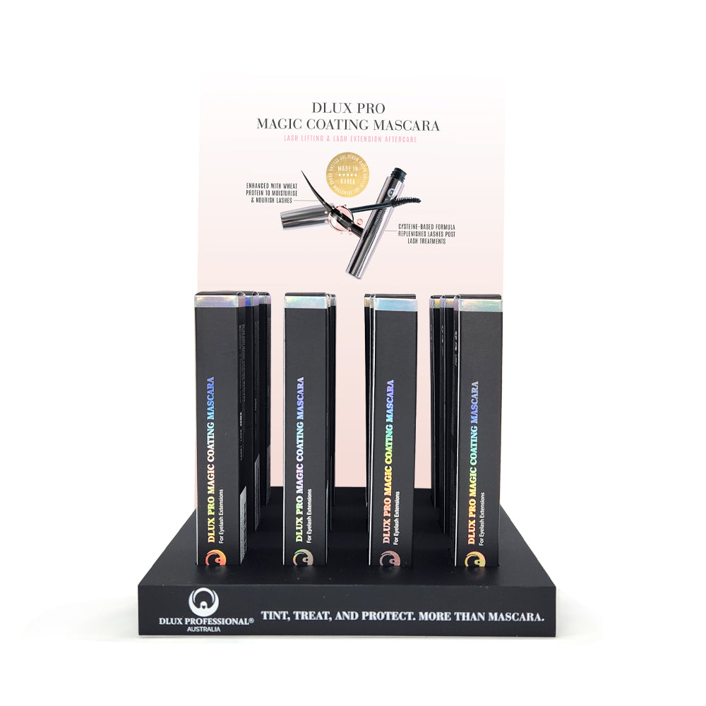 DLUX Pro Acrylic Display Stand - Magic Coating Mascara - 12 pieces