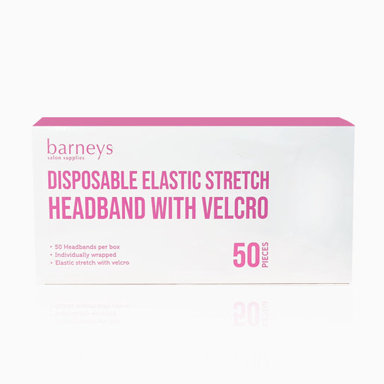 Barneys Premium Disposable Stretch Headband with Velcro - 50 Pieces