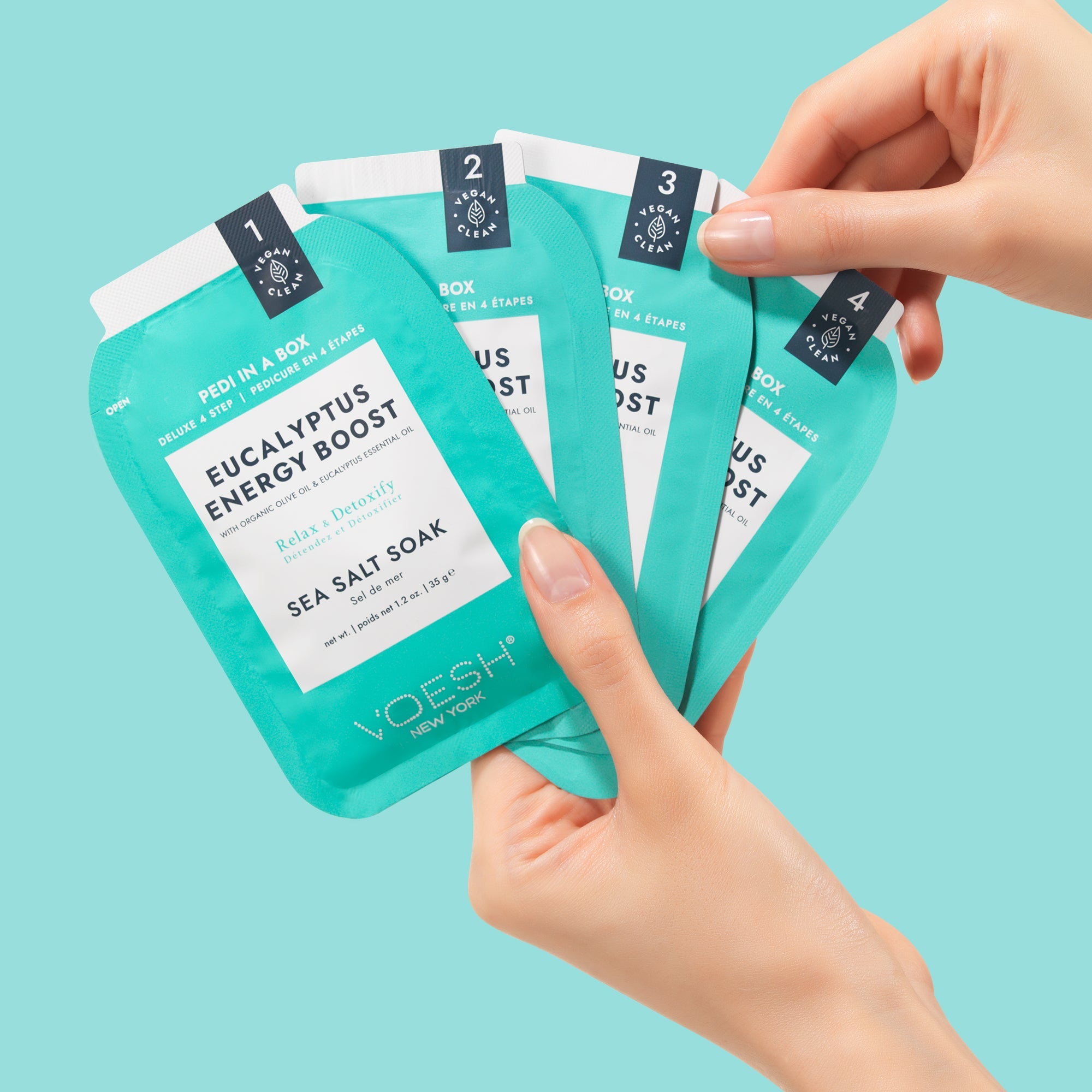 Voesh Deluxe 4 Step Pedi-in-a-Box Eucalyptus Energy Boost