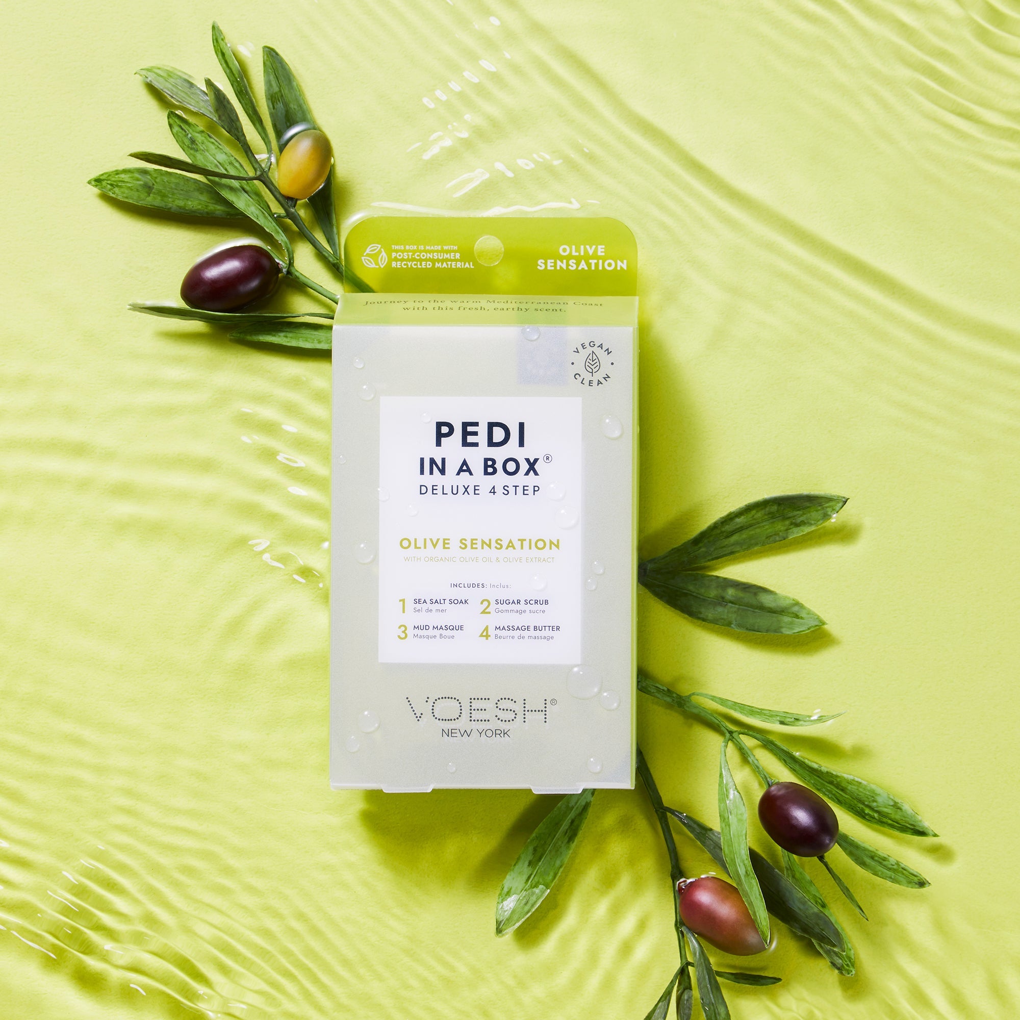 Voesh Deluxe 4 Step Pedi-in-a-Box Olive Sensation