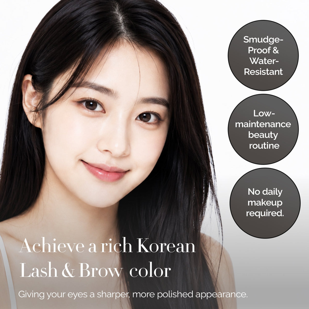 DLUX Pro Art Hybrid Lash and Brow Tint – Black tint colour results