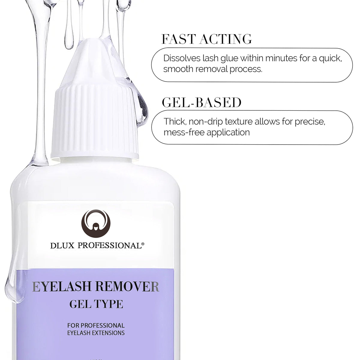 DLUX Pro Eyelash Extensions Gel Glue Remover - 15ml