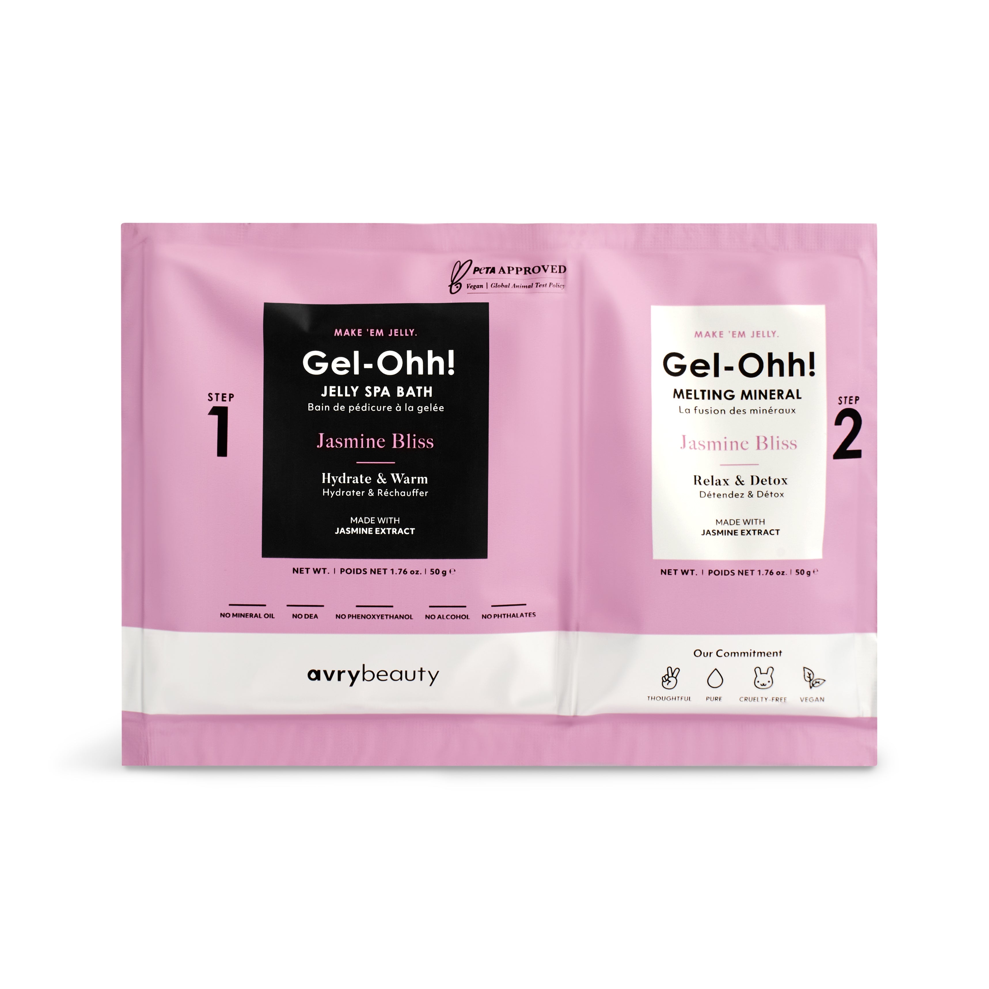 Avry Beauty Gel-Ohh! Jelly Spa 2-Step Soak & Scrub Pedi Bath