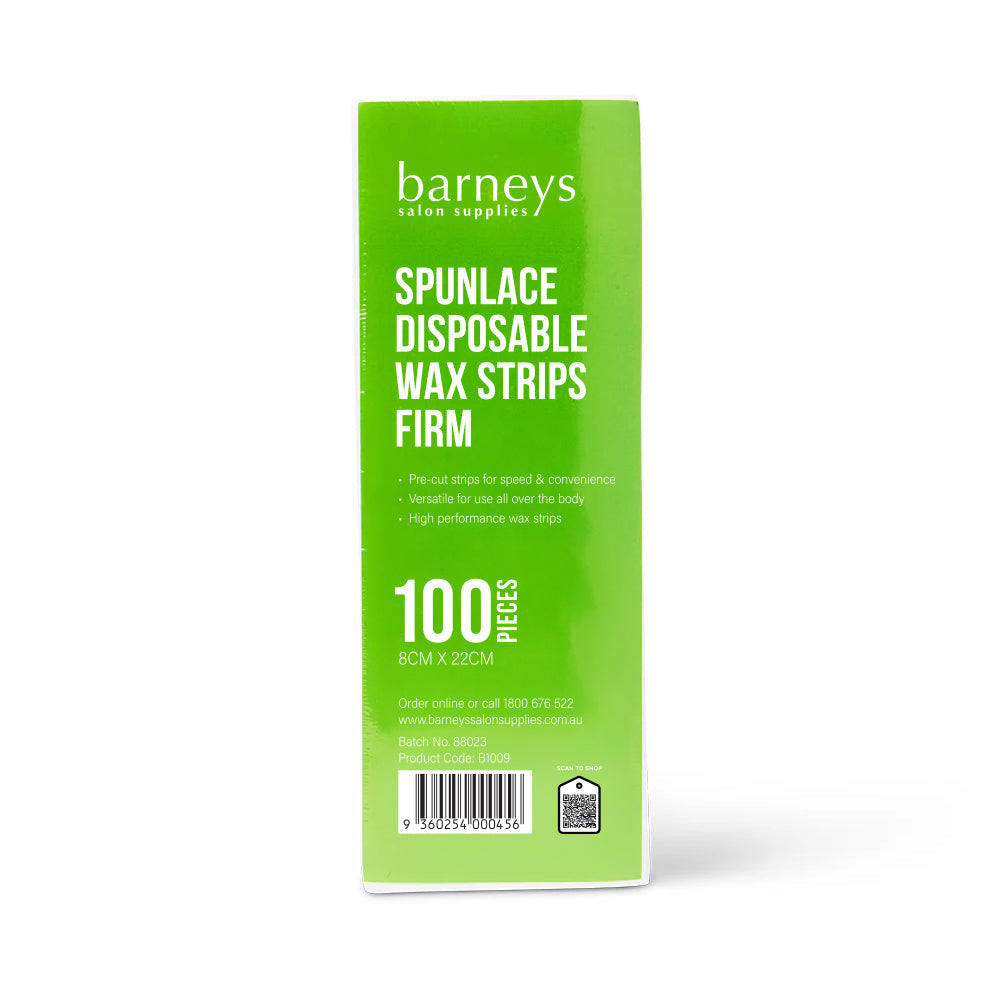 Barneys Spunlace White Wax Strips - Firm - 100 Pieces