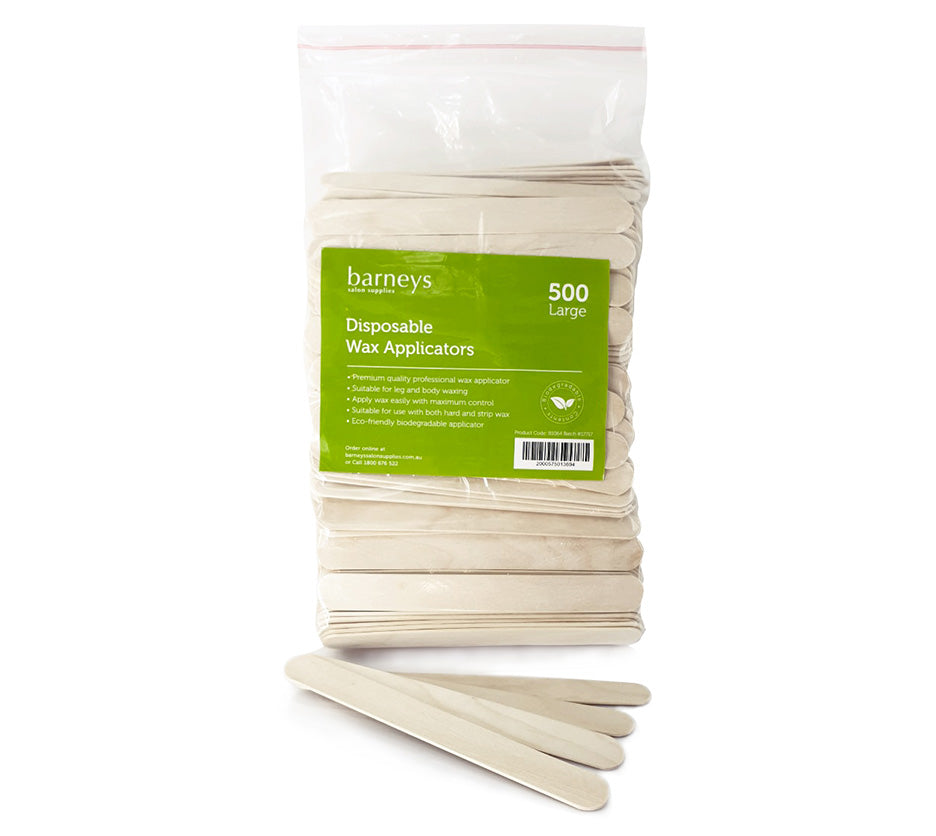 Barneys Disposable Wooden Wax Applicators - Large - 500 Pieces