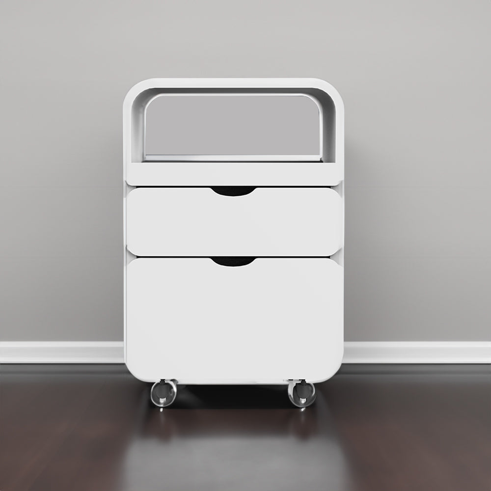 Paris 2 Drawer Beauty Trolley - White - view 4
