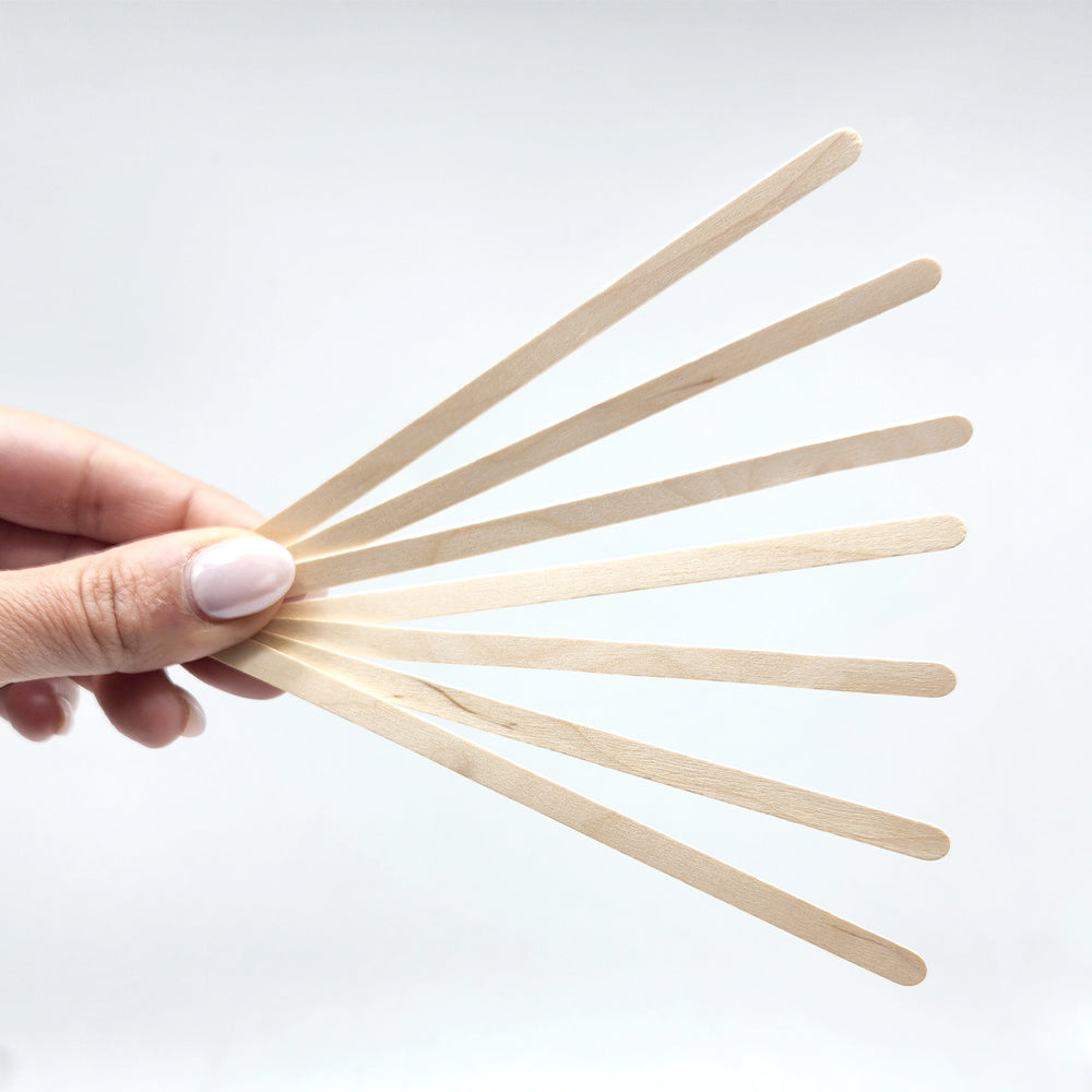 Barneys Disposable Wooden Wax Applicators Mini - 100 Pieces