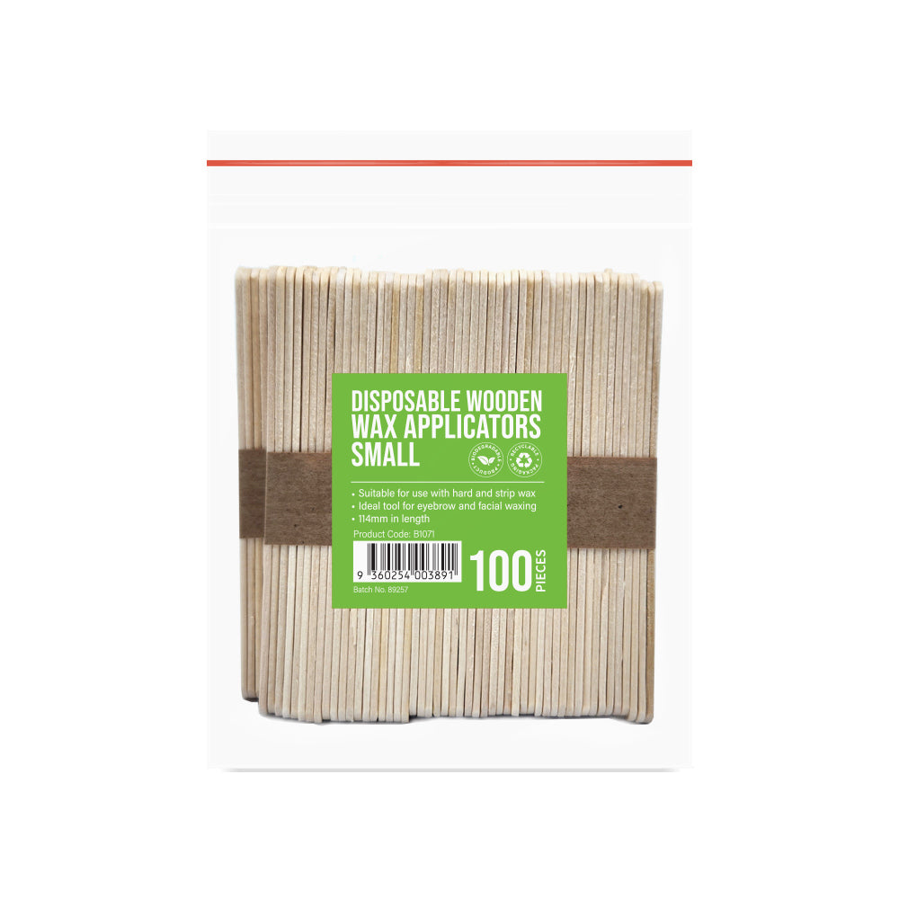 Barneys Disposable Wooden Wax Applicators Small - 100 Pieces