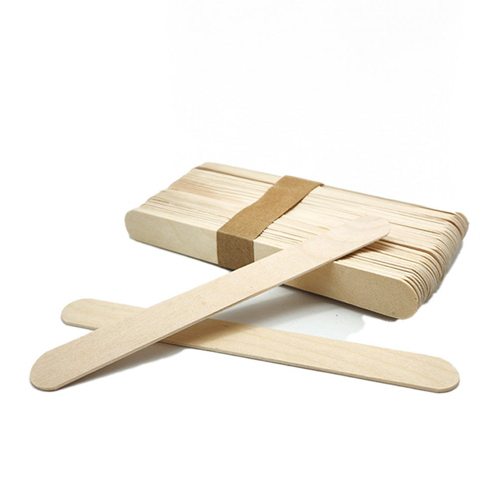 Barneys Disposable Wooden Wax Applicators Large - 100 Pieces