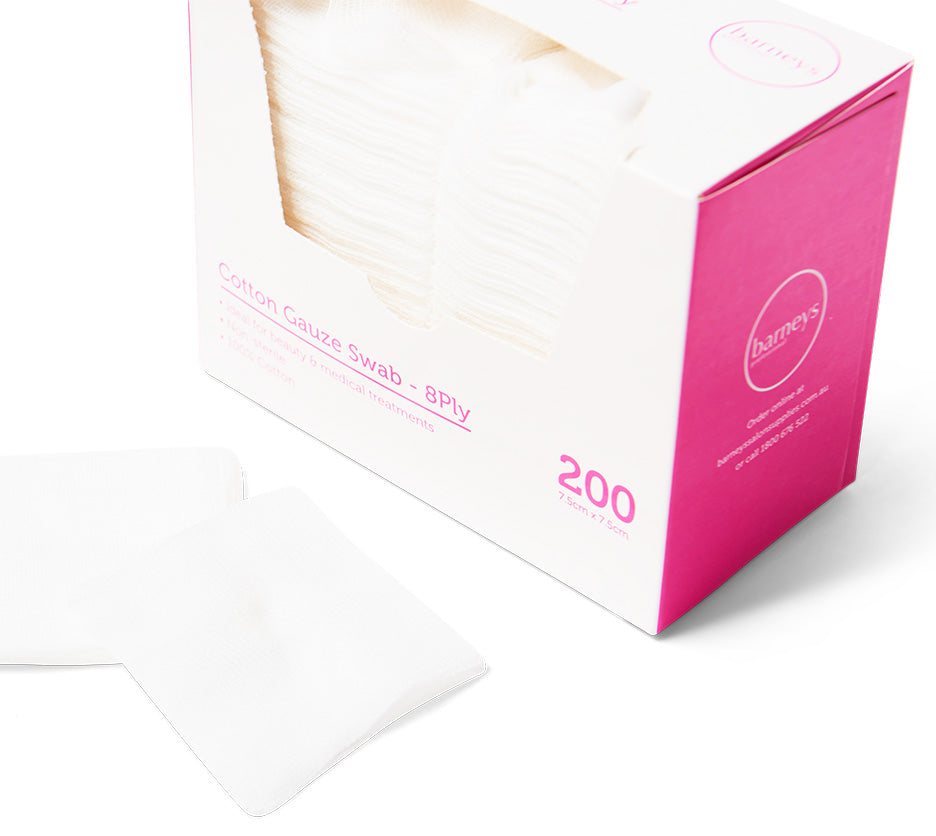 Barneys Gauze Swab 8 Ply 7.5cm x 7.5cm - Pack of 200