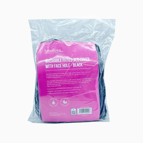 Barneys Washable Fitted Bed Cover with Face Hole - Black