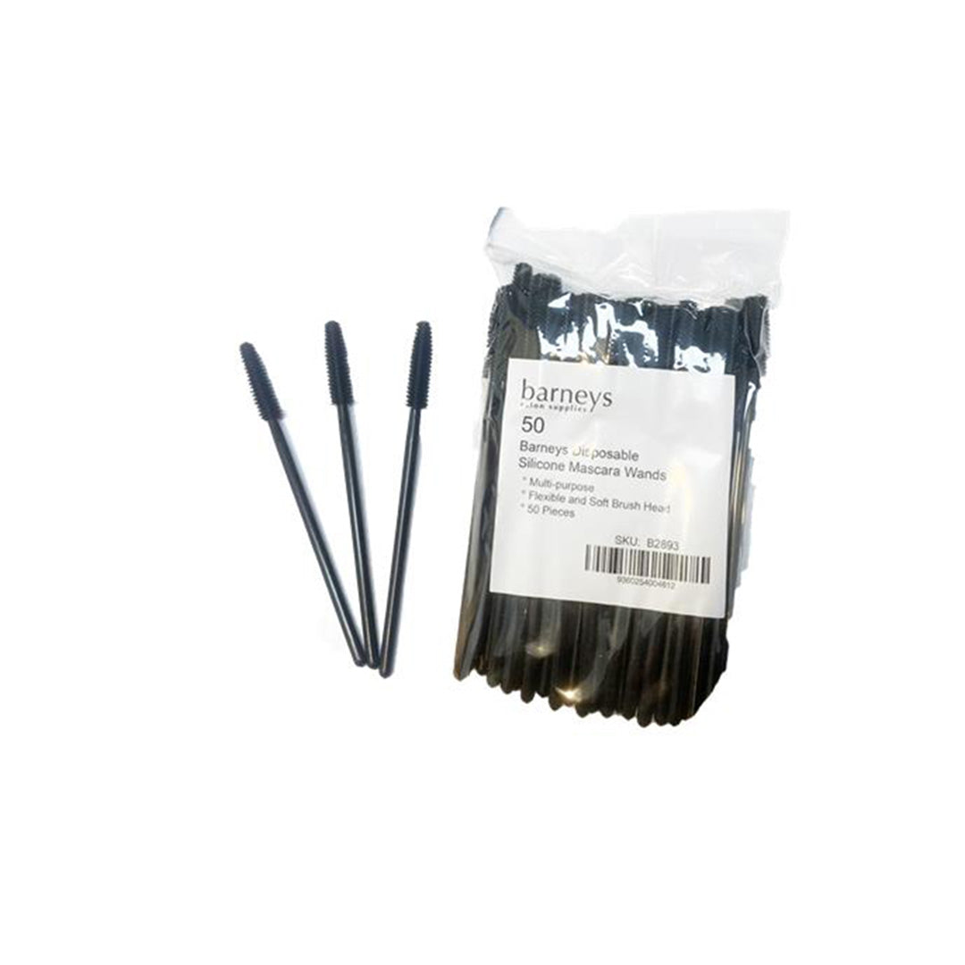 Barneys Disposable Silicone Mascara Wands - 50 Pieces