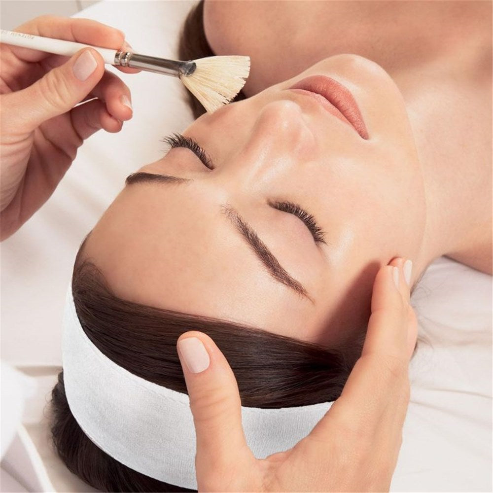 Barneys Lite Stretch Disposable Headbands with Velcro - White - 50 pieces