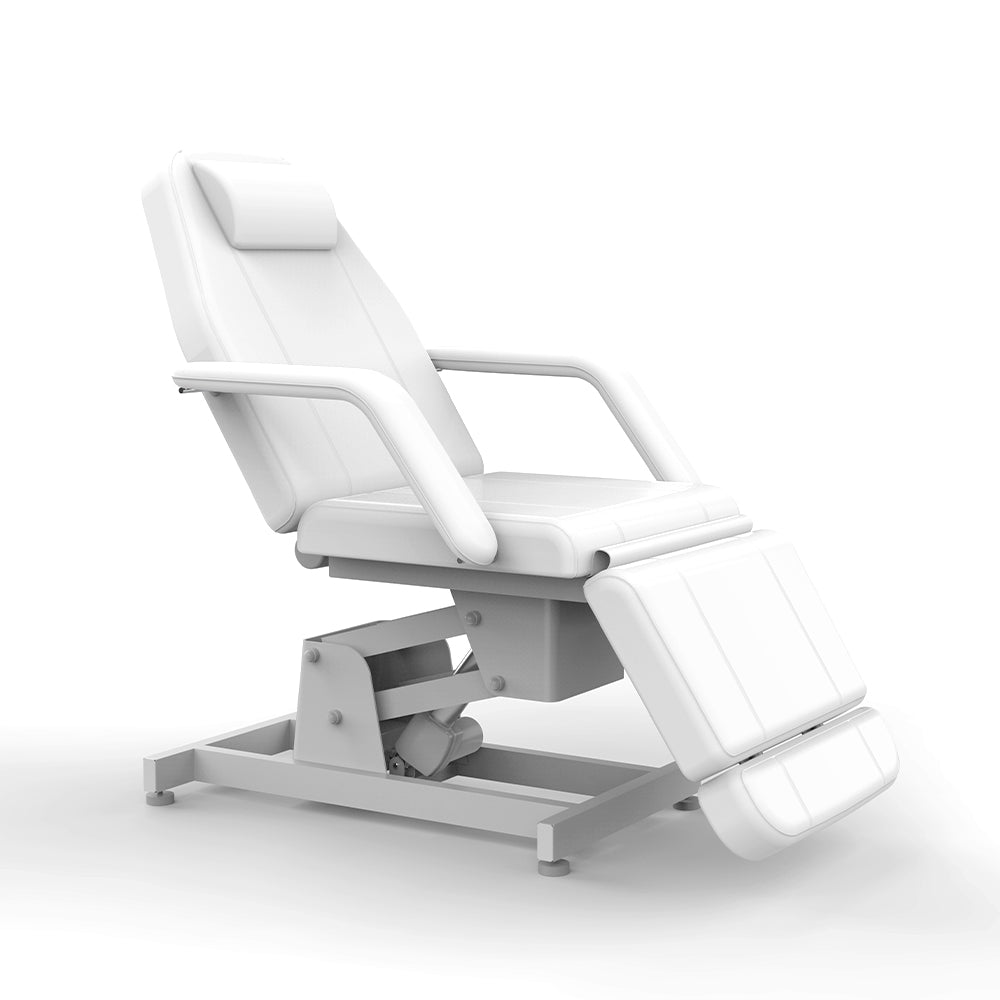 Montpellier Electric Adjustable Beauty Bed With Foot Controls - White