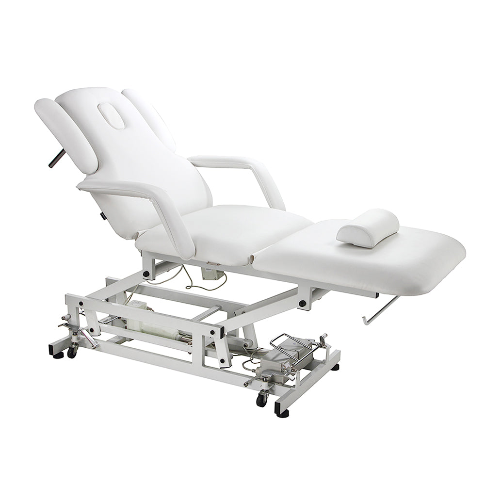 York Electric Adjustable Treatment Table with Foot Control & Bed Roll Holder