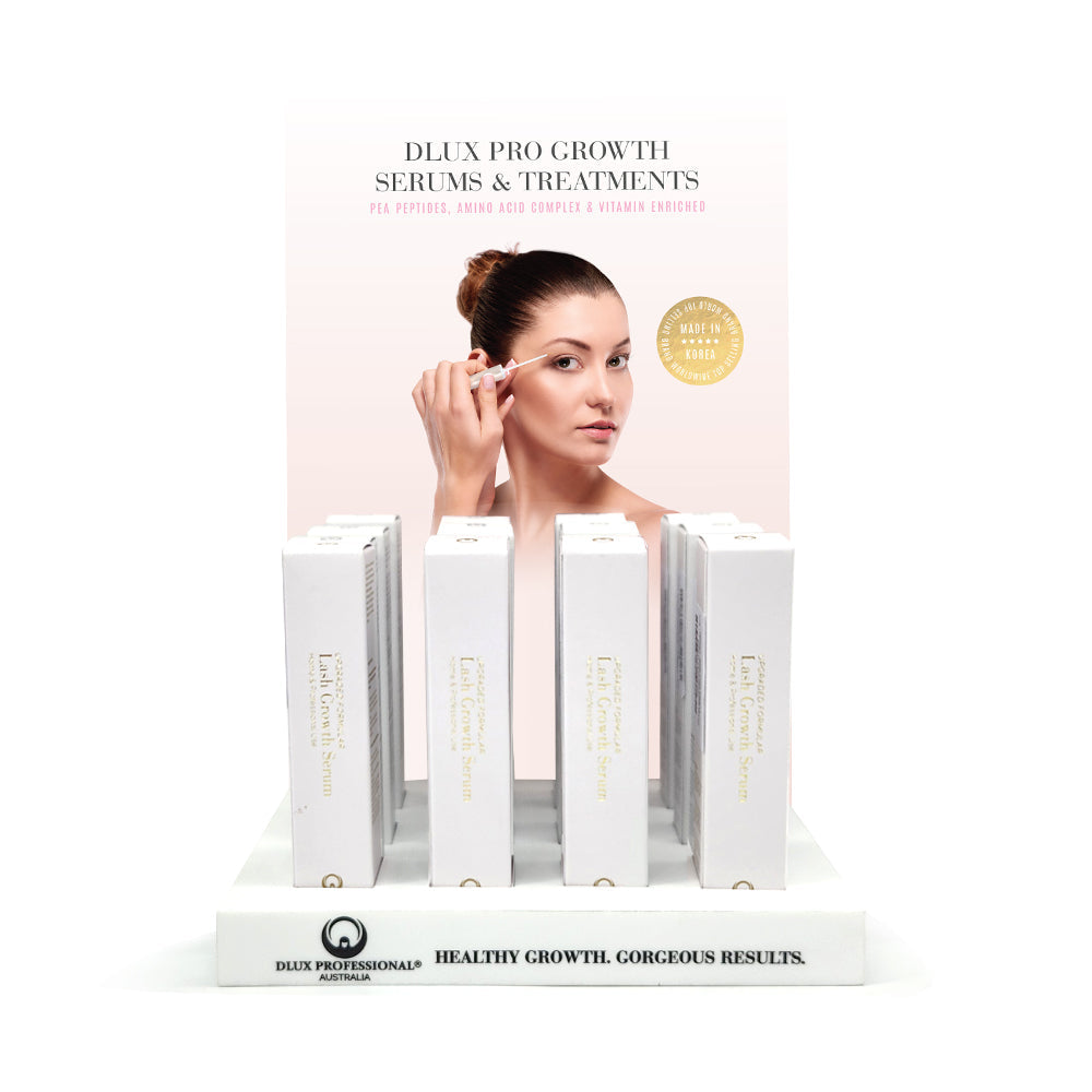DLUX Pro Acrylic Display Stand - Lash Serum - 12 Pieces