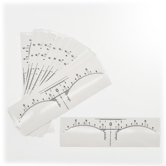 Barneys Disposable Eyebrow Ruler Stickers - Pack of 25