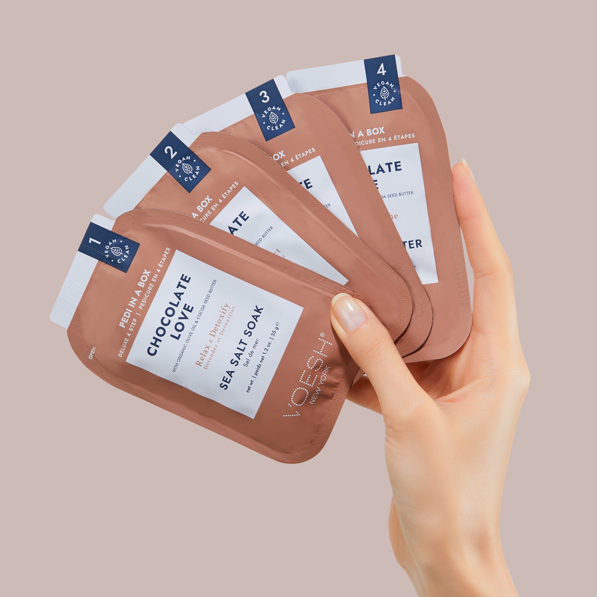Voesh Deluxe 4 Step Pedi-in-a-Box Chocolate Love