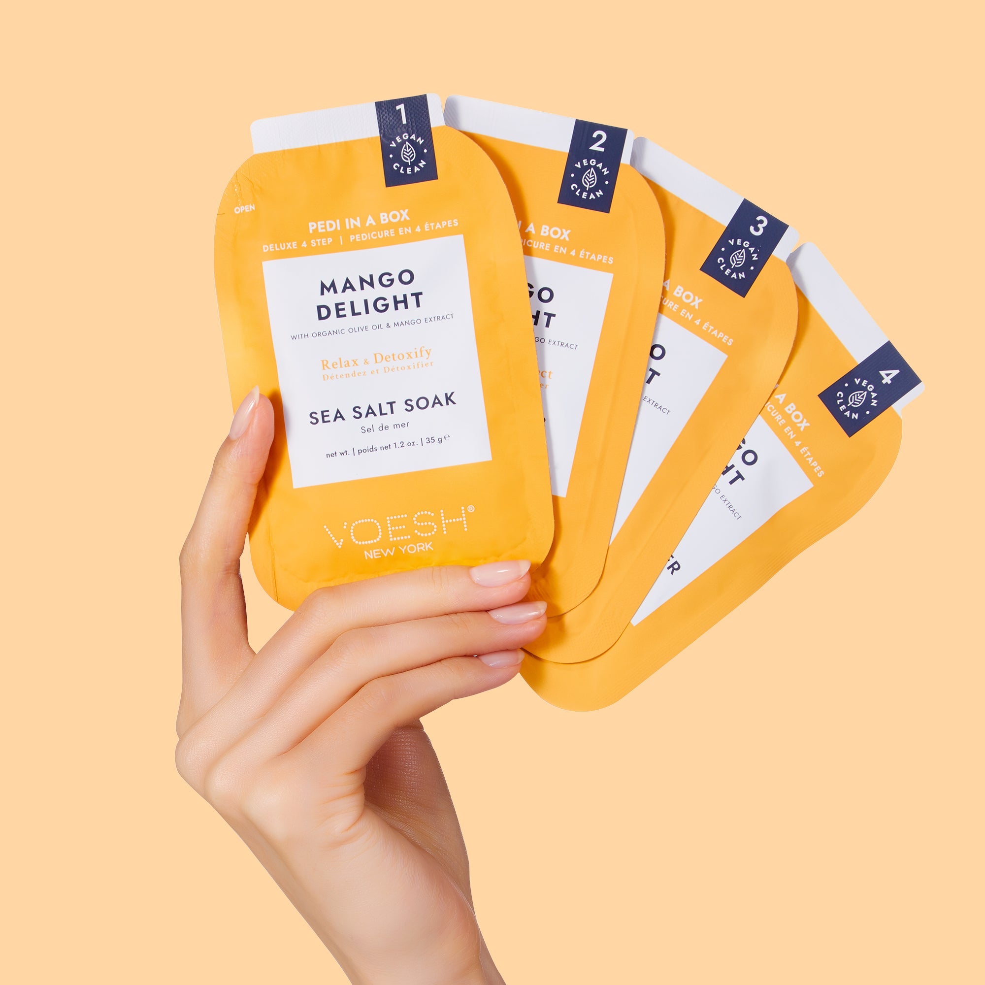 Voesh Deluxe 4 Step Pedi-in-a-Box Mango Delight