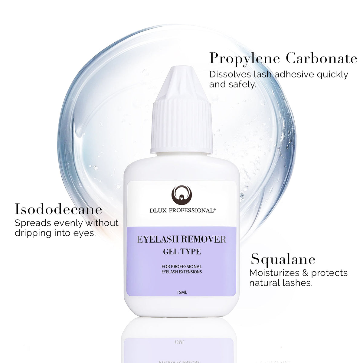 DLUX Pro Eyelash Extensions Gel Glue Remover - 15ml