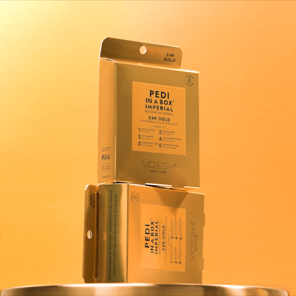 Voesh Imperial 6 Step Pedi-in-a-Box 24K Gold